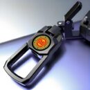 (BUY 1 GET 1 FREE) Dual Side Logo Keychain Compatible with Royal Enfield key Hunter 350 Bullet Meteor Classic