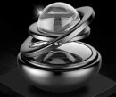 AutoBizarre Metal Body Solar Powered Rotating Black Solar Crystal Car Air Freshener Car Dashboard Accessory For Car Interior Decoration For All Cars (Aerosol, Pack Of 1)