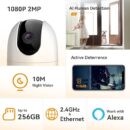 Imou 360° 1080P Full HD CCTV Security Camera, Human Detection, Motion Tracking, 2-Way Audio, Night Vision, Dome Camera with WiFi & Ethernet Connection, Alexa Enabled, Up to 256GB SD Card Support