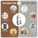 Seznik Portable Mini Sealing Machine, Handheld Packet Sealer for Food, Snacks, Chips, Fresh Storage, Plastic Bags Sealing Machine, 1 YEAR Warranty (White)
